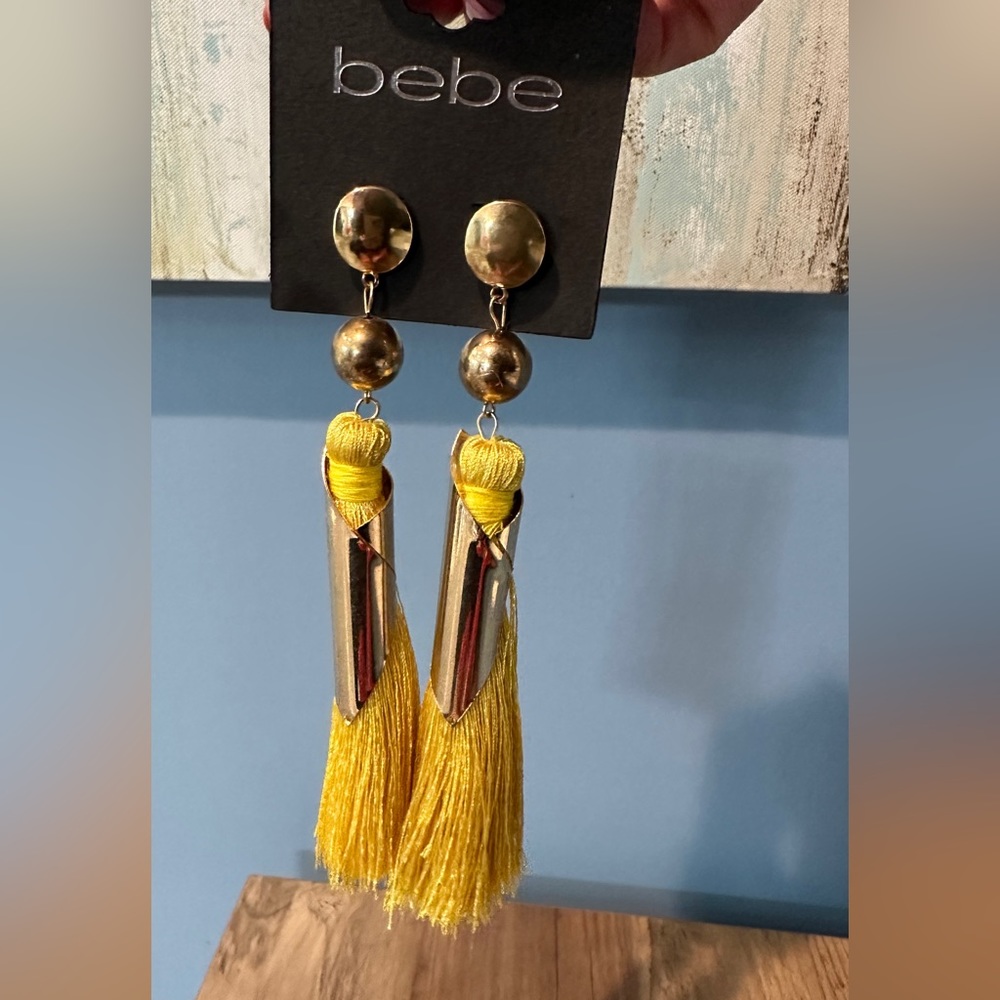 Bebe tassel earrings! NWT - Picture 2 of 3